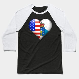 Half American Half Galician - Gift for Galician From Galicia Baseball T-Shirt